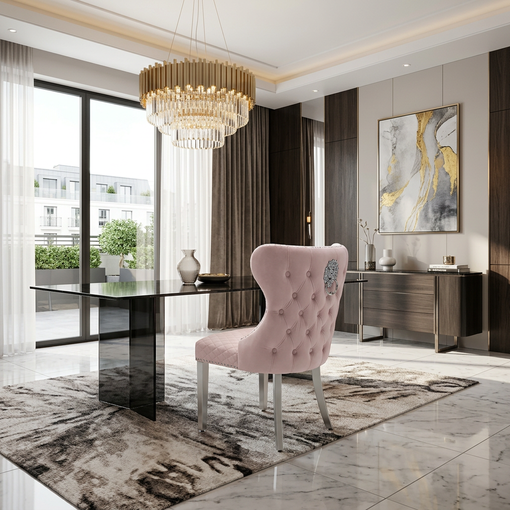 Valentino Dining Chair - Pink