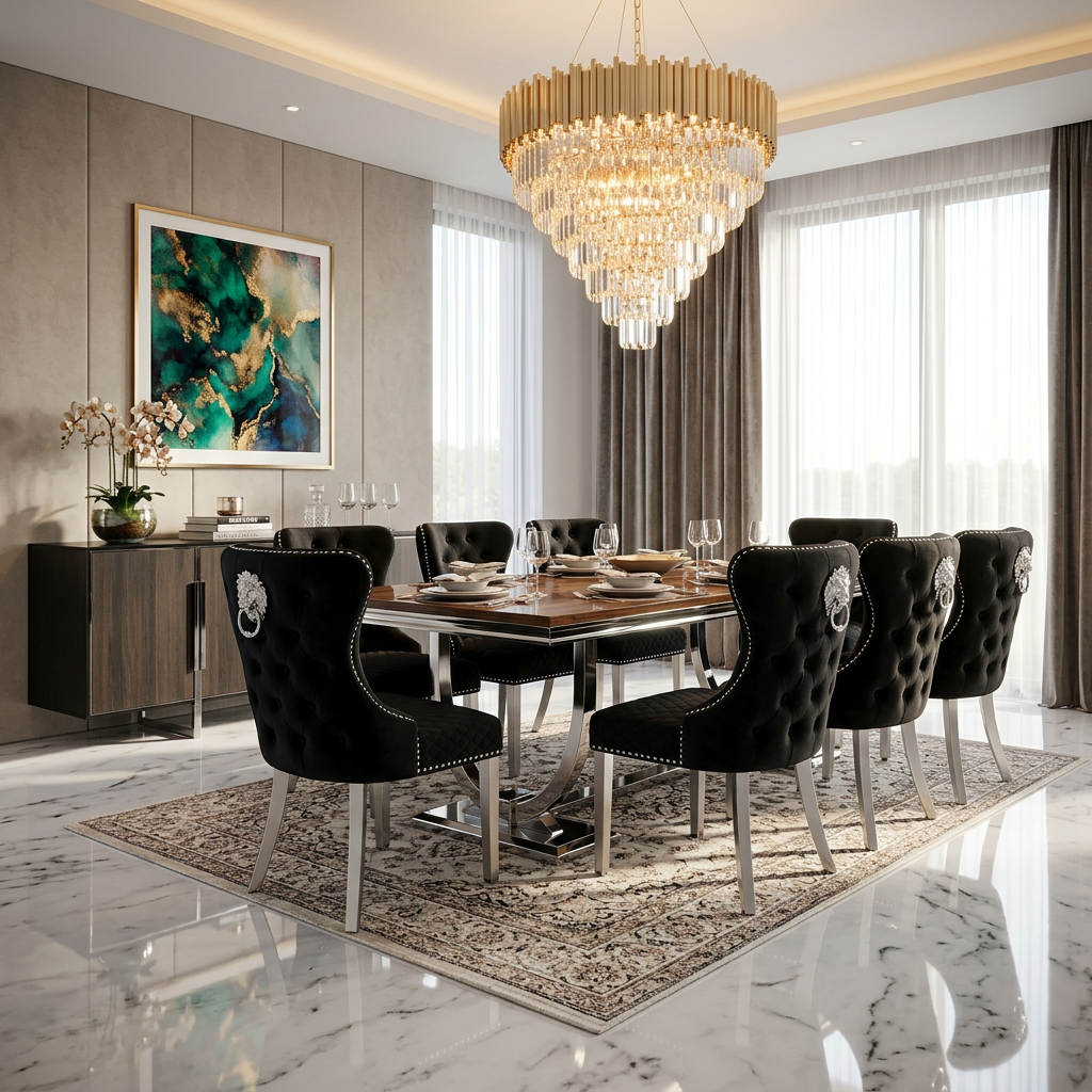 Valentino Dining Chair - Black