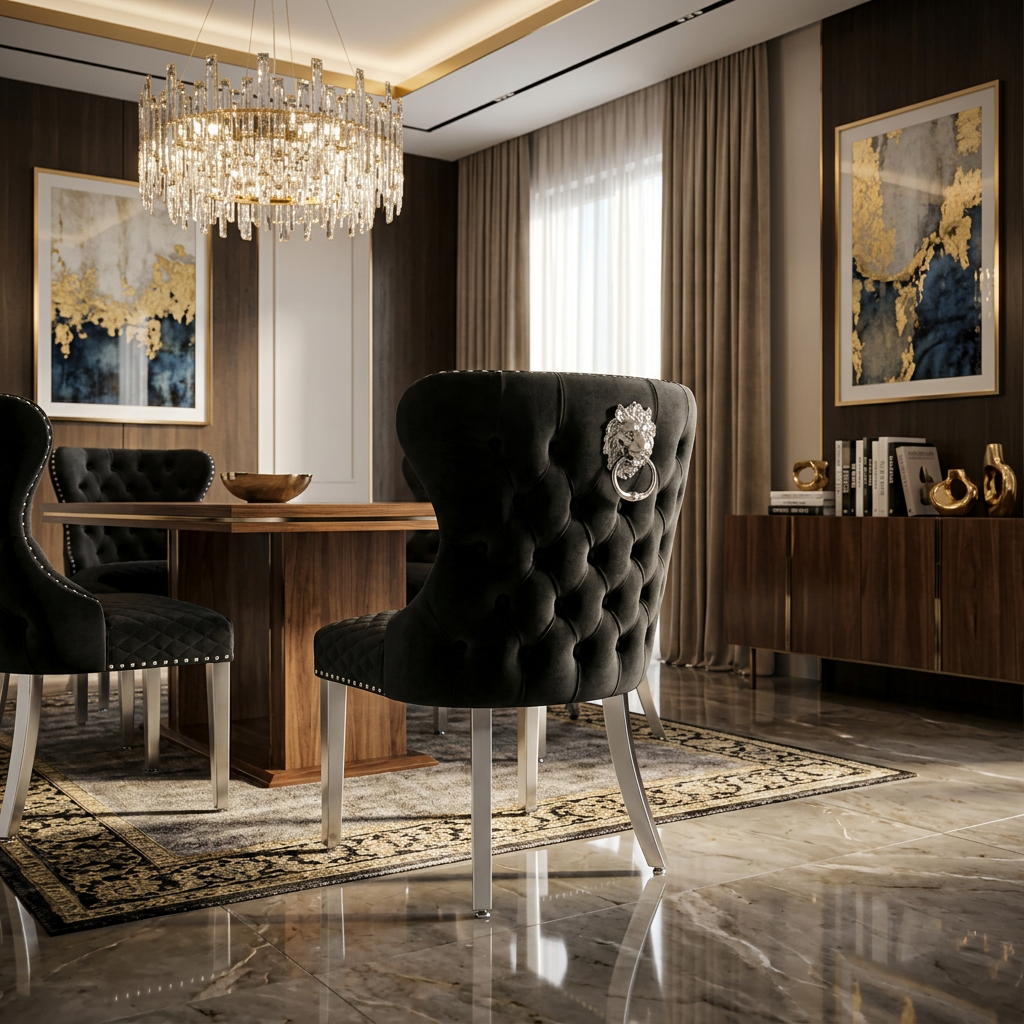 Valentino Dining Chair - Black