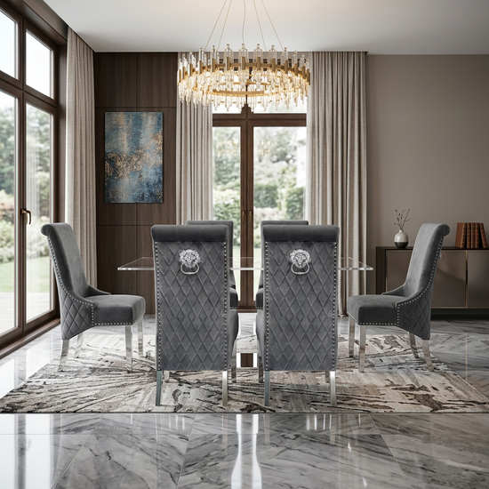Vienna Grey & Silver Dining Chair