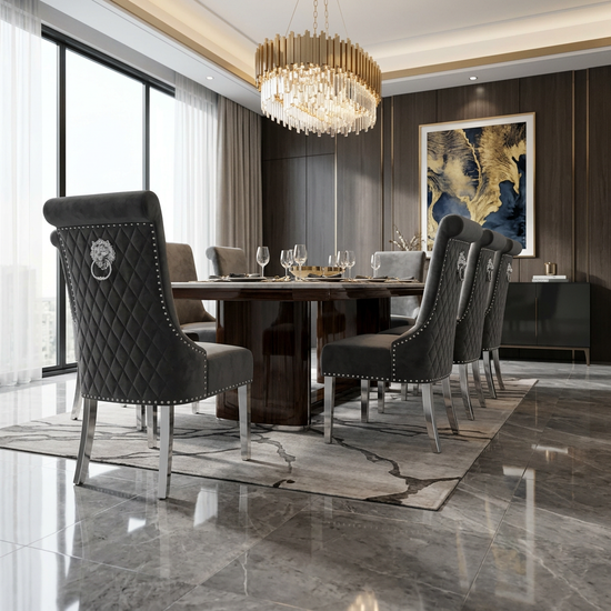 Vienna Grey & Silver Dining Chair