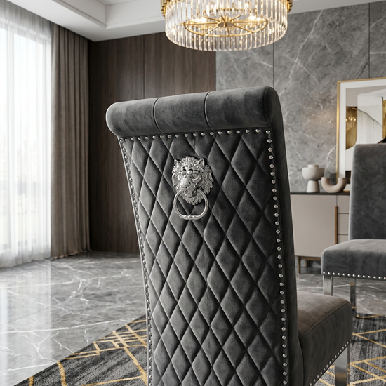 Vienna Grey & Silver Dining Chair