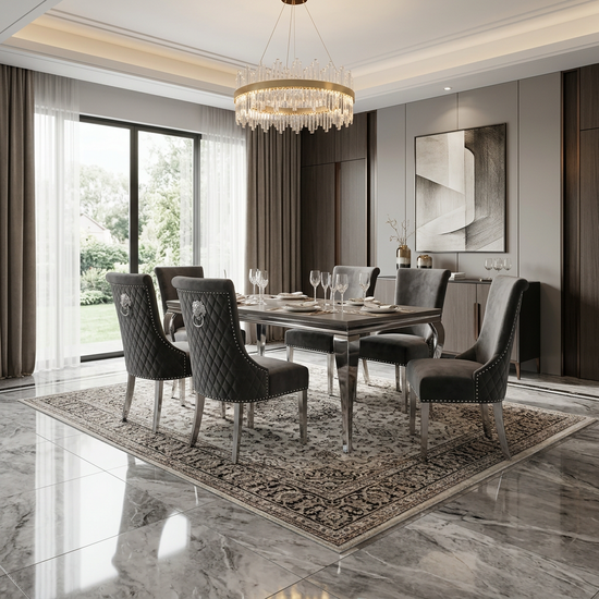 Vienna Grey & Silver Dining Chair