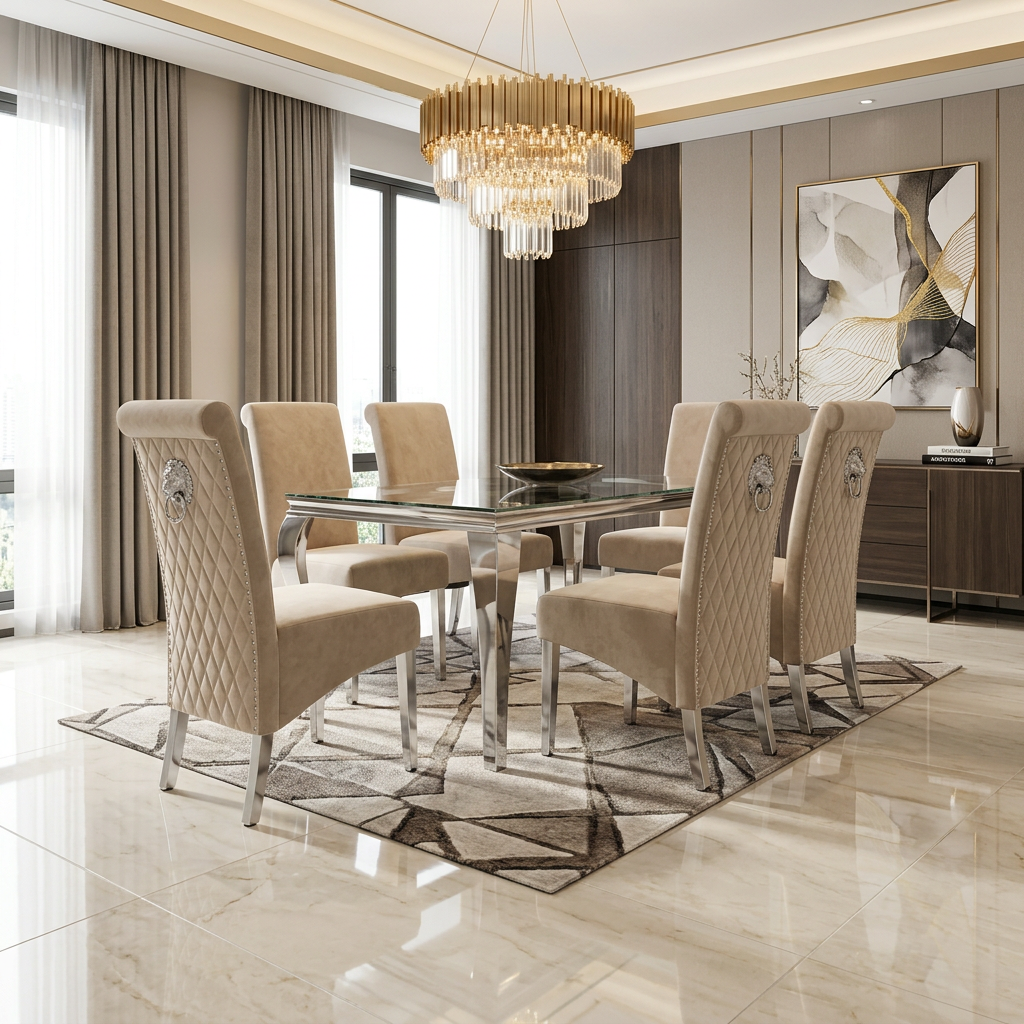 Sofia Plush Velvet Fabric Dining Chair Dark Mink
