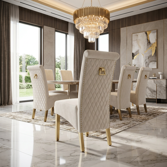 Sofia Dining Chair - Cream Gold