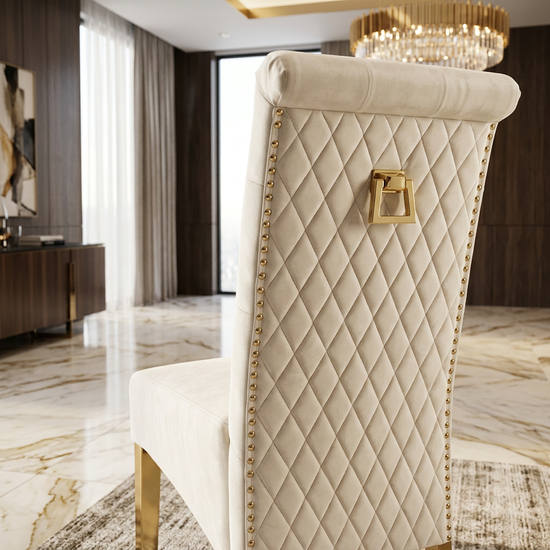 Sofia Dining Chair - Cream Gold