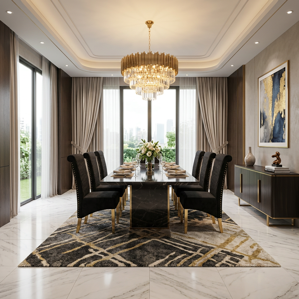 Sofia Plush Velvet Gold Range Black and Gold
