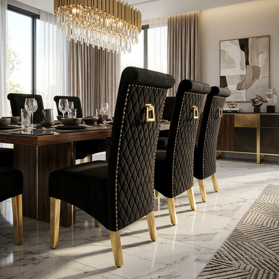 Sofia Dining Chair - Black Gold