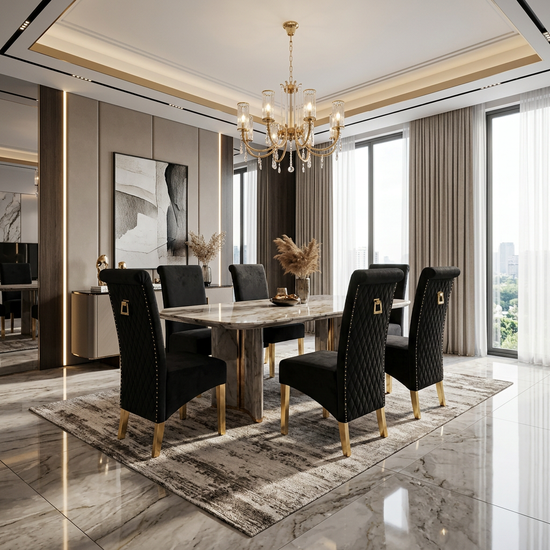 Sofia Dining Chair - Black Gold