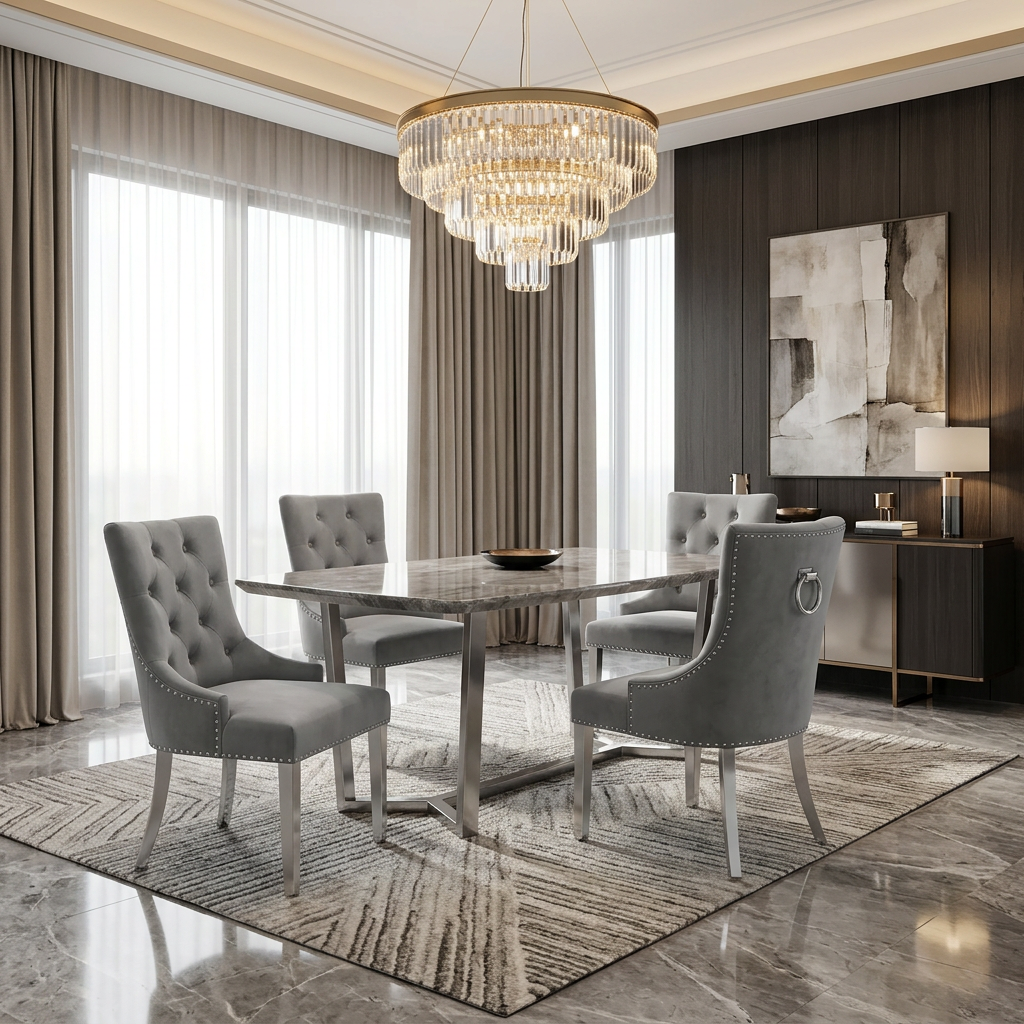 Valencia Dining Chair - Light Grey