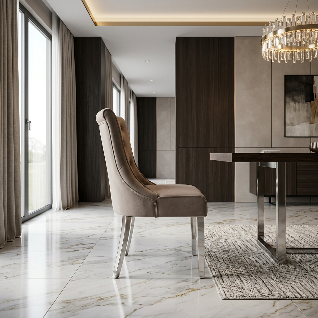 Portland Mink Velvet Dining Chair