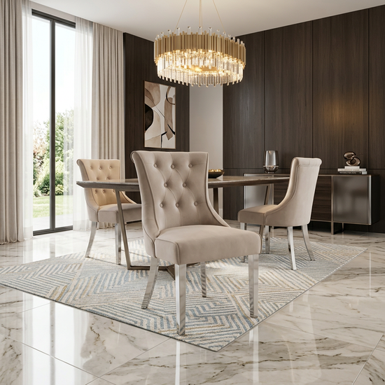 Portland Mink Velvet Dining Chair