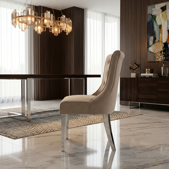 Portland Mink Velvet Dining Chair