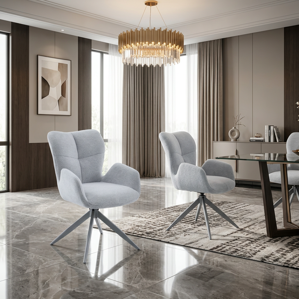 Maryland Grey 360 Swivel Chair