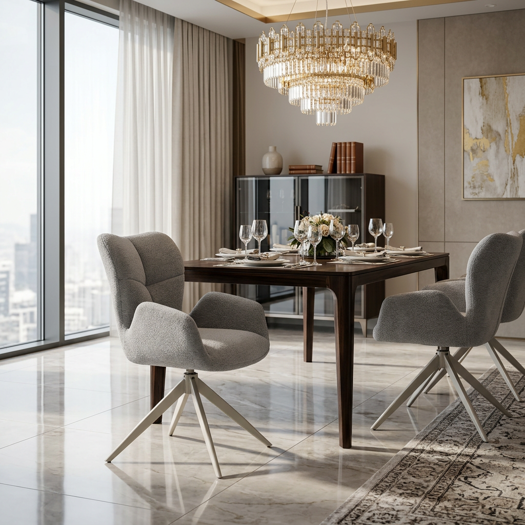 Maryland Grey Chair Dining Chair Swivel