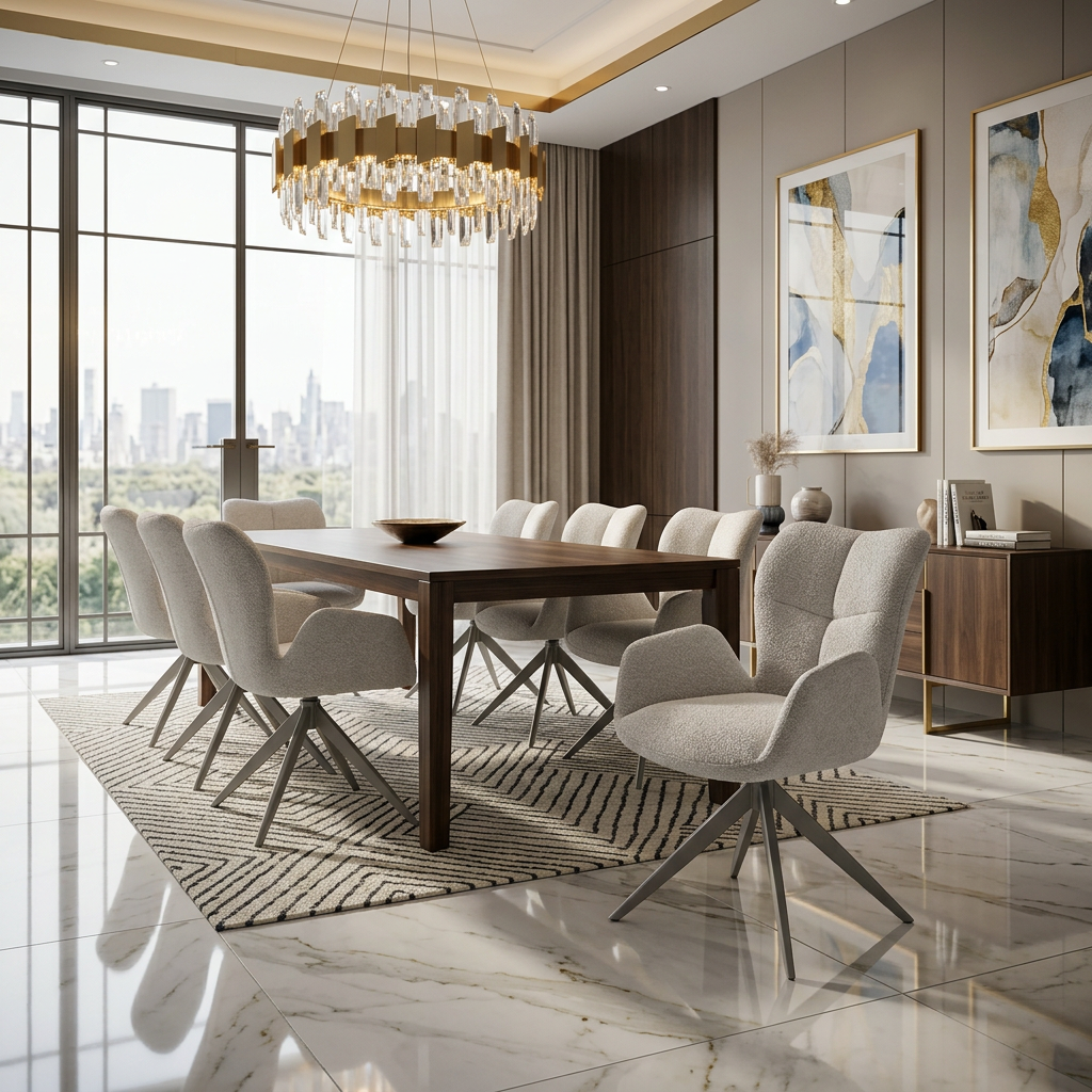 Maryland Beige 360 Swivel Chair