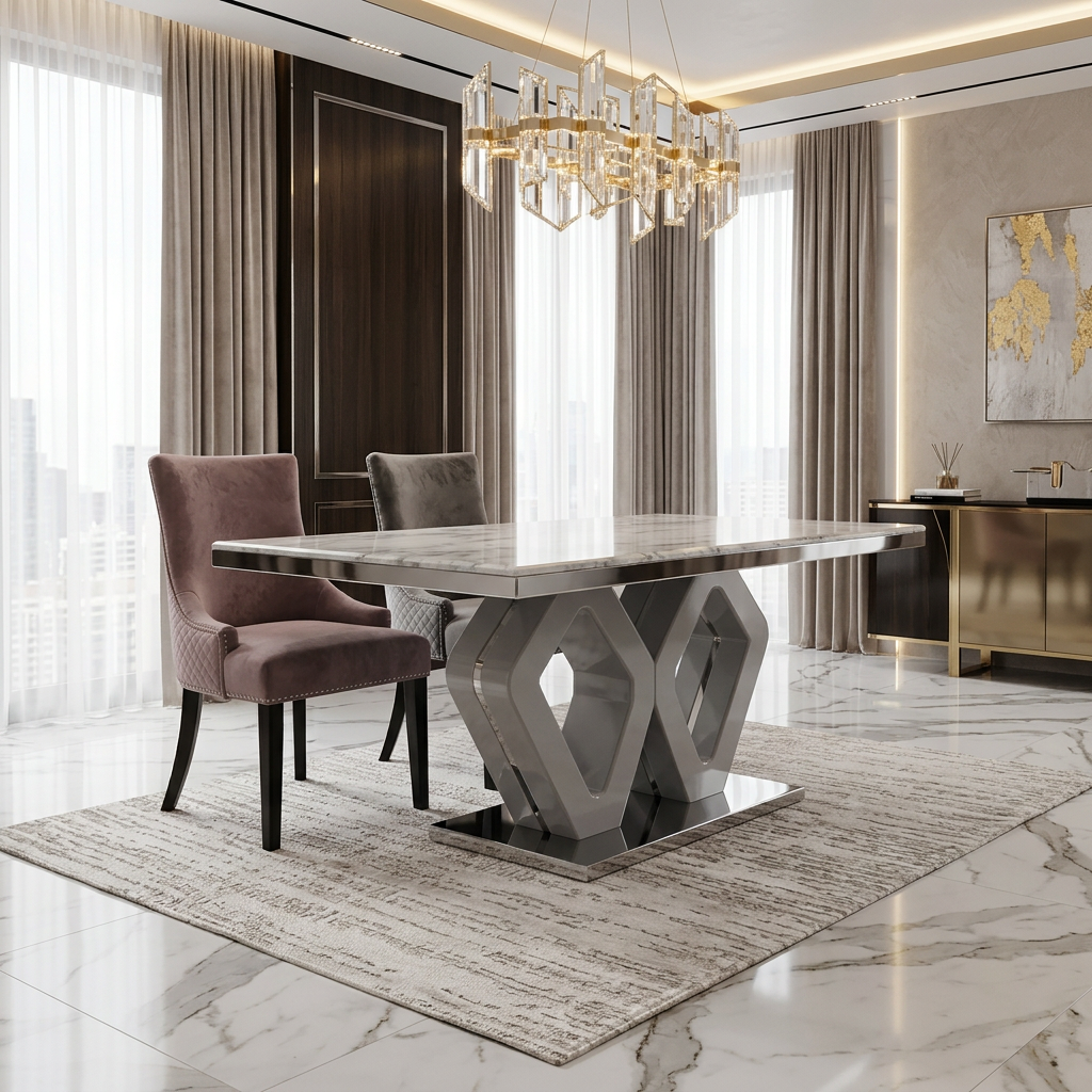 Majestic Grey Marble Coffee Table