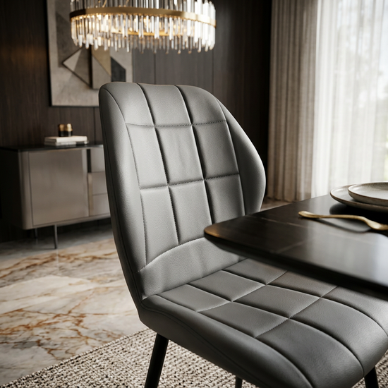 Oliver PU Grey Leather Effect