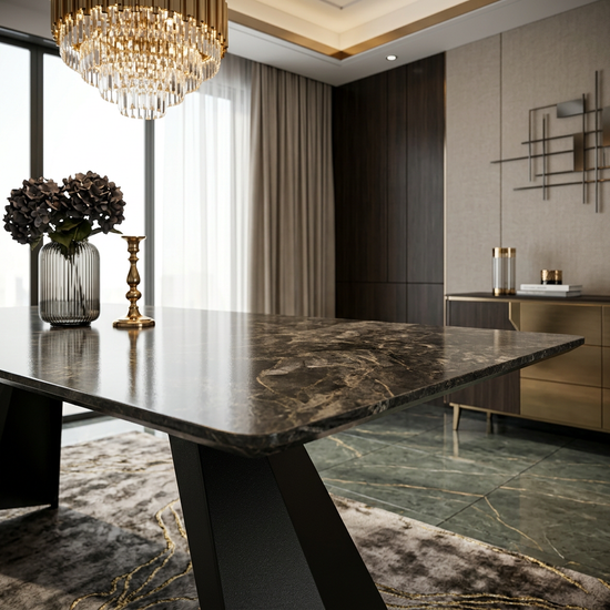 Chicago Black & Gold Ceramic Coffee Table