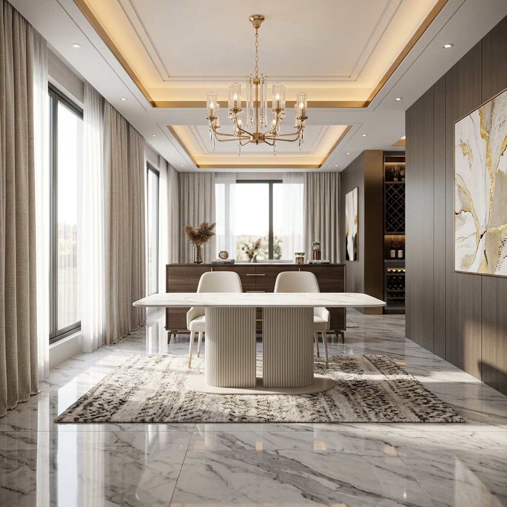 Sydney Cream Ceramic Dining Table