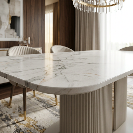 Sydney Cream Ceramic Dining Table