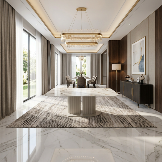 Sydney Cream Ceramic Dining Table