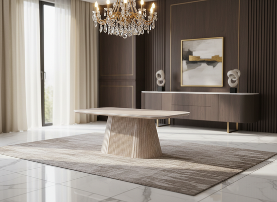 Monaco Pandora Beige Sintered Stone Extendable Table