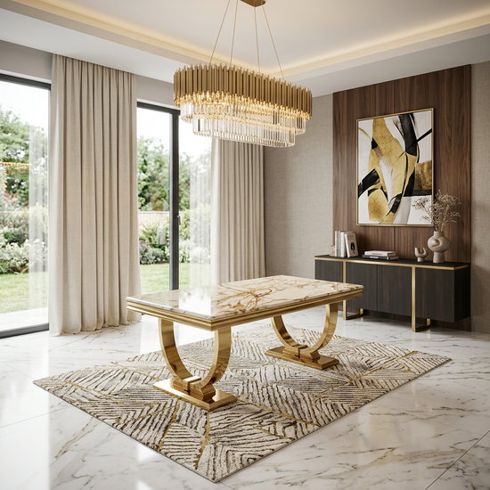 Ariana White & Gold Coffee Table