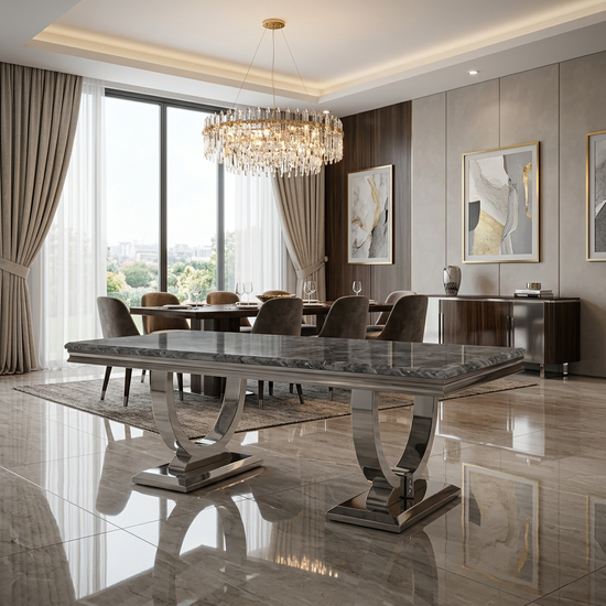 Ariana Grey & Silver Coffee Table