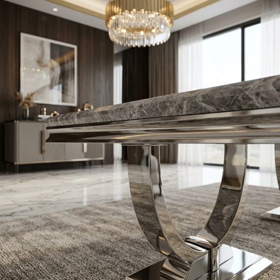 Ariana Grey & Silver Coffee Table