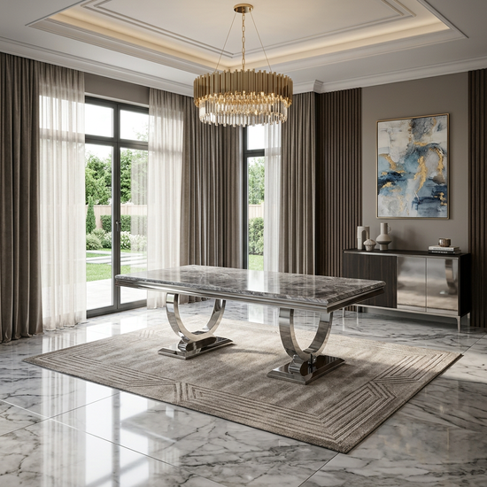 Ariana Grey & Silver Coffee Table