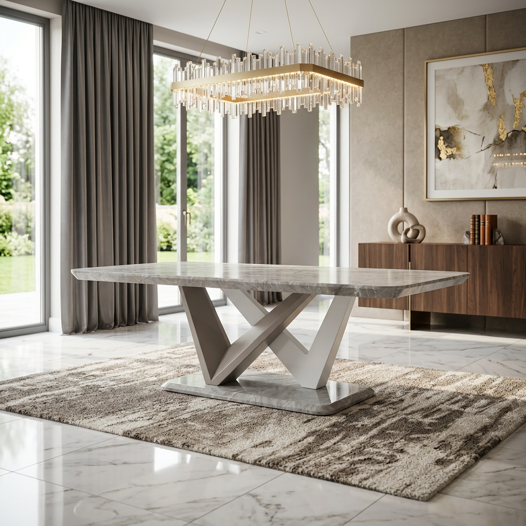 Georgia Coffee Table (Marble Effect) Size: W120cm x D65cm x H43.5cm
