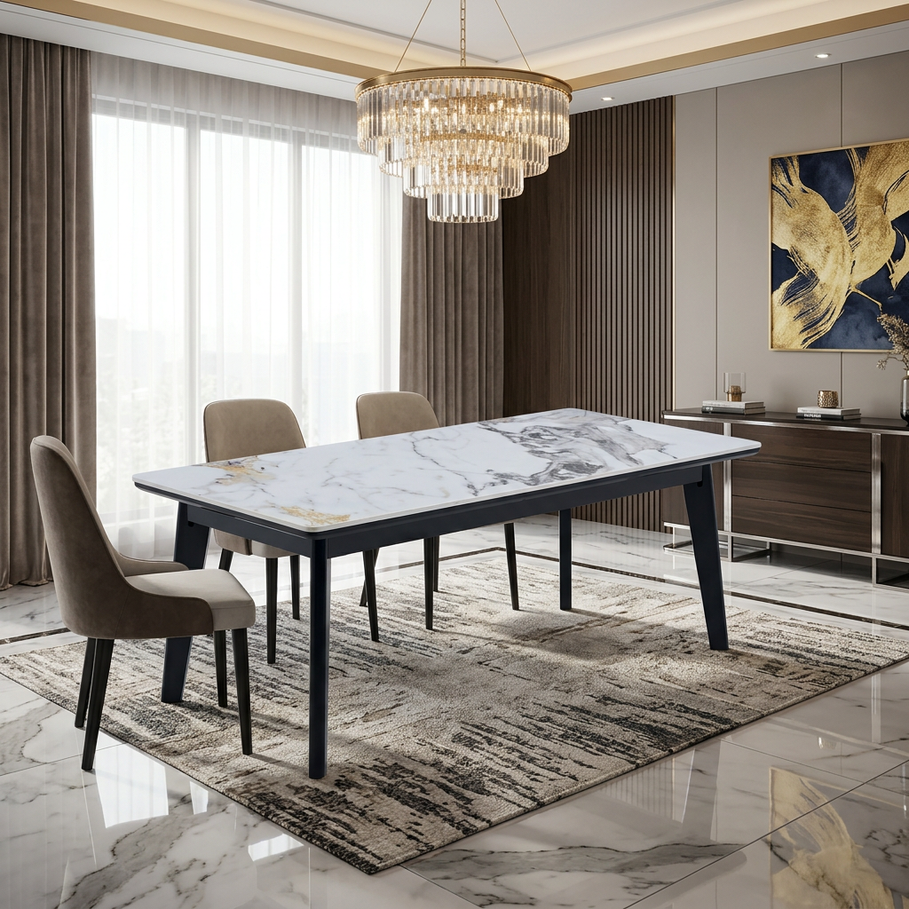 Ariana White & Gold Coffee Table