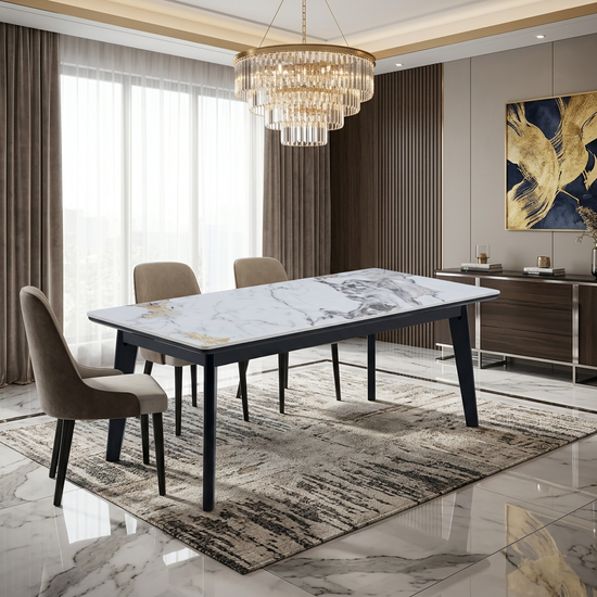 Ariana White & Gold Coffee Table