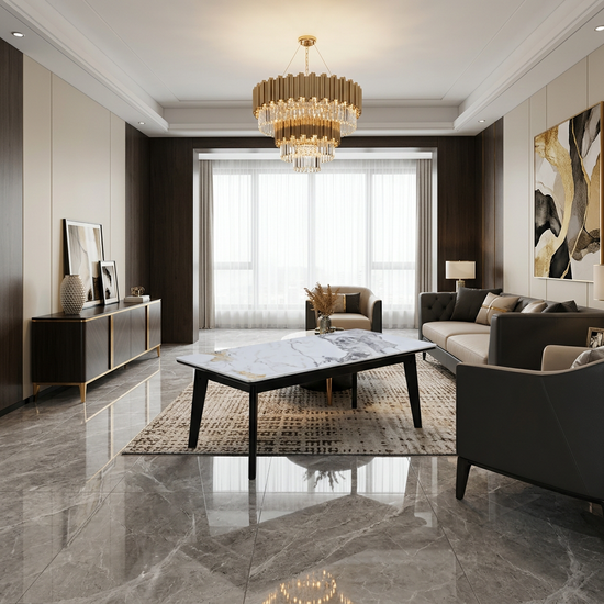 Ariana White & Gold Coffee Table