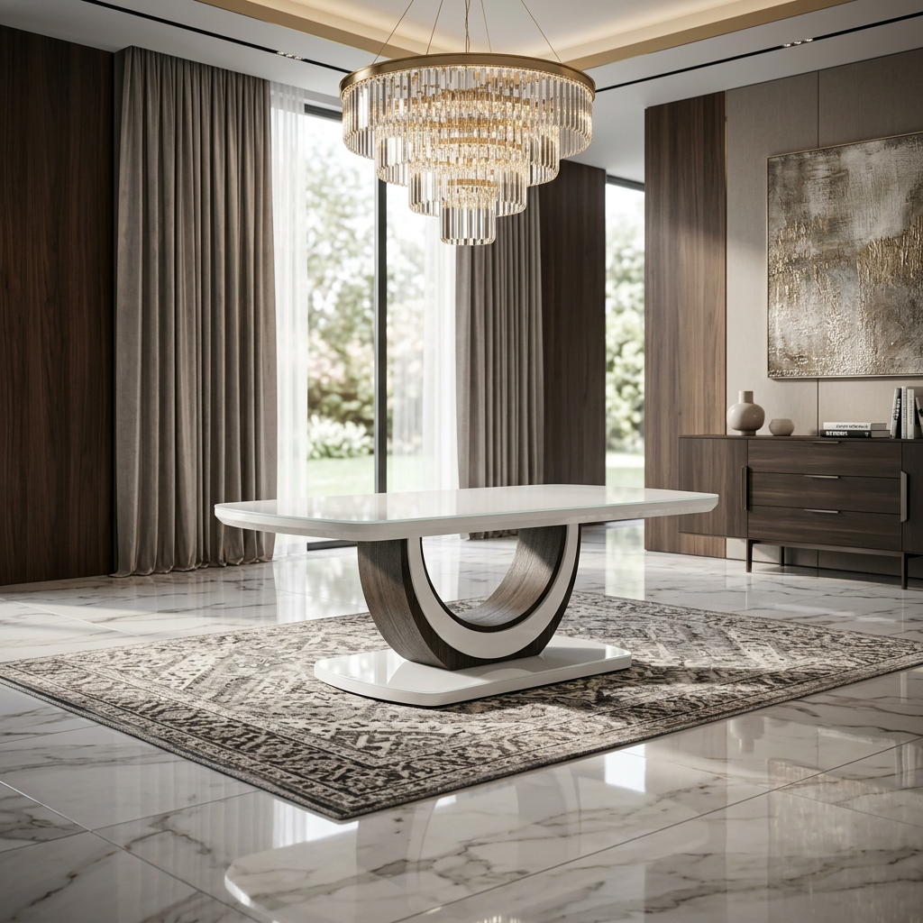 Texas White Glass Coffee Table