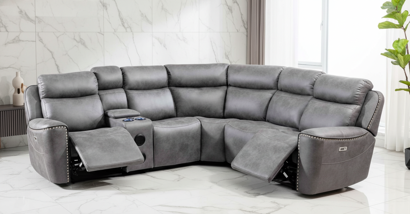 Techtronic Corner - With Tech Console (Grey)