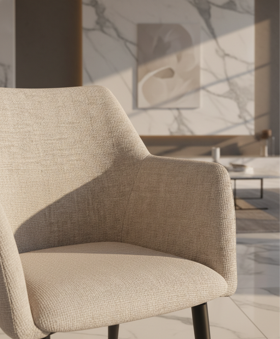 Paris Dining Chair - Oat Tweed