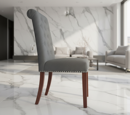 Dappa Wooden Dining Chair - Dark Grey