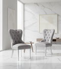 Nocca Dining Chair - Grey Velvet