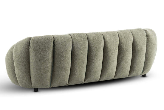 Teddy Boucle Fabric Sage Green 3 + 1 Seater Sofa Set DIVANO LETTO