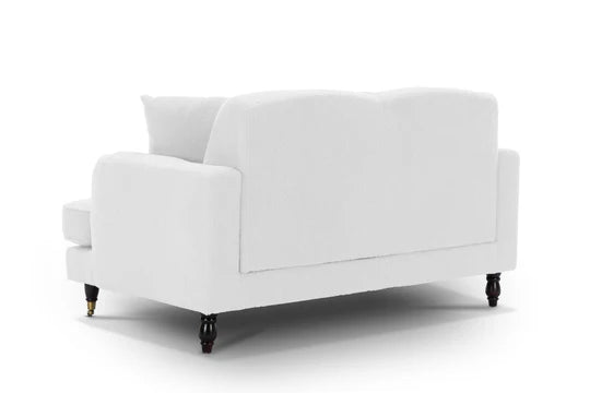 Teddy Boucle Fabric White 2 Seater Sofa STILE