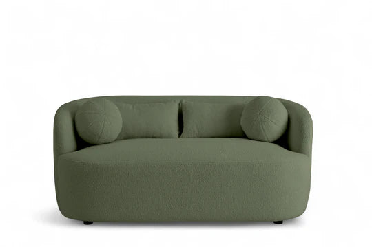 Teddy Boucle Fabric Sage Green 2 Seater Sofa PATRIMONIO