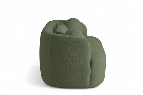 Teddy Boucle Fabric Sage Green 2 Seater Sofa PATRIMONIO