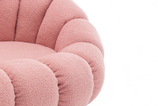 Teddy Boucle Fabric Pink 2 Seater Sofa MIRIEILLE