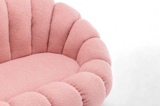 Teddy Boucle Fabric Pink 2 Seater Sofa MIRIEILLE