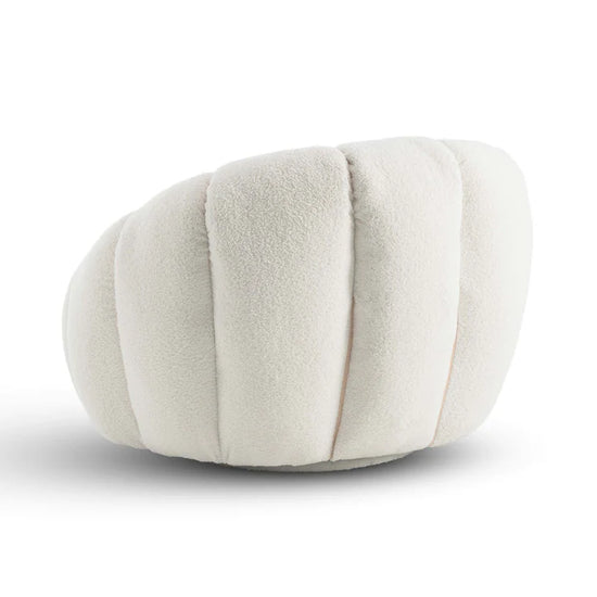 Teddy Boucle Fabric White 2 + 1 Seater Sofa Set DIVANO LETTO