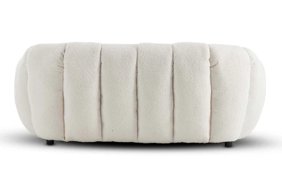 Teddy Boucle Fabric White 3 + 2 Seater Sofa Set DIVANO LETTO