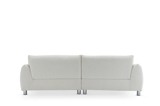 Teddy Boucle Fabric White 3 Seater Sofa ARTE