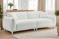 Teddy Boucle Fabric White 3 Seater Sofa ARTE